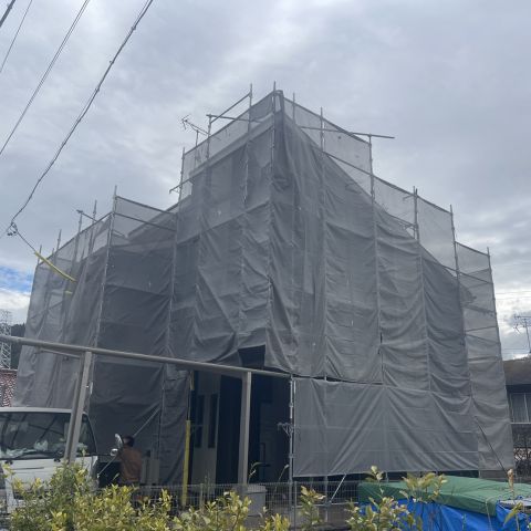 足場工事スタート✨ 画像